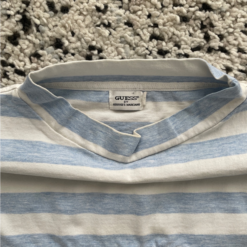 Vintage Guess Jeans Striped Long-Sleeve T-Shirt - Picture 3 of 7